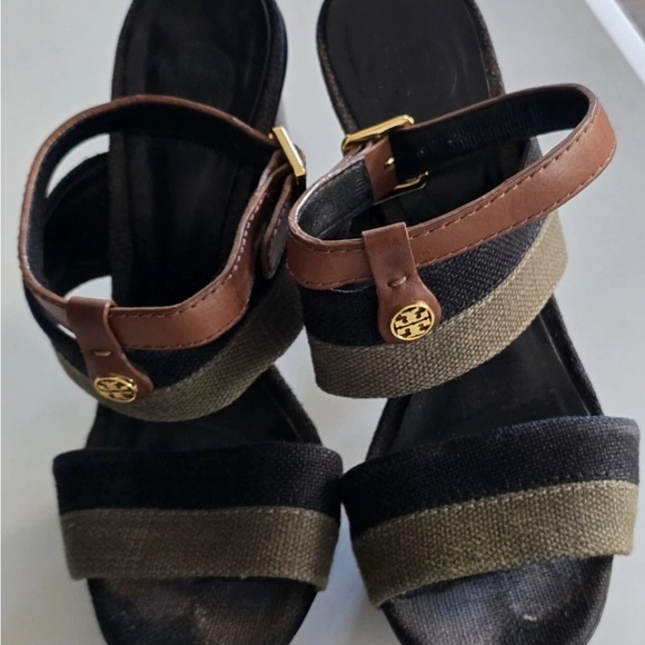 Tory Burch Womens Ankle Strap Block Heels  Sz 6M Mixed Print 4inches High Luxury - Picture 9 of 14